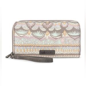 Geometric Artist Circle Wristlet/ Wallet - NWOT